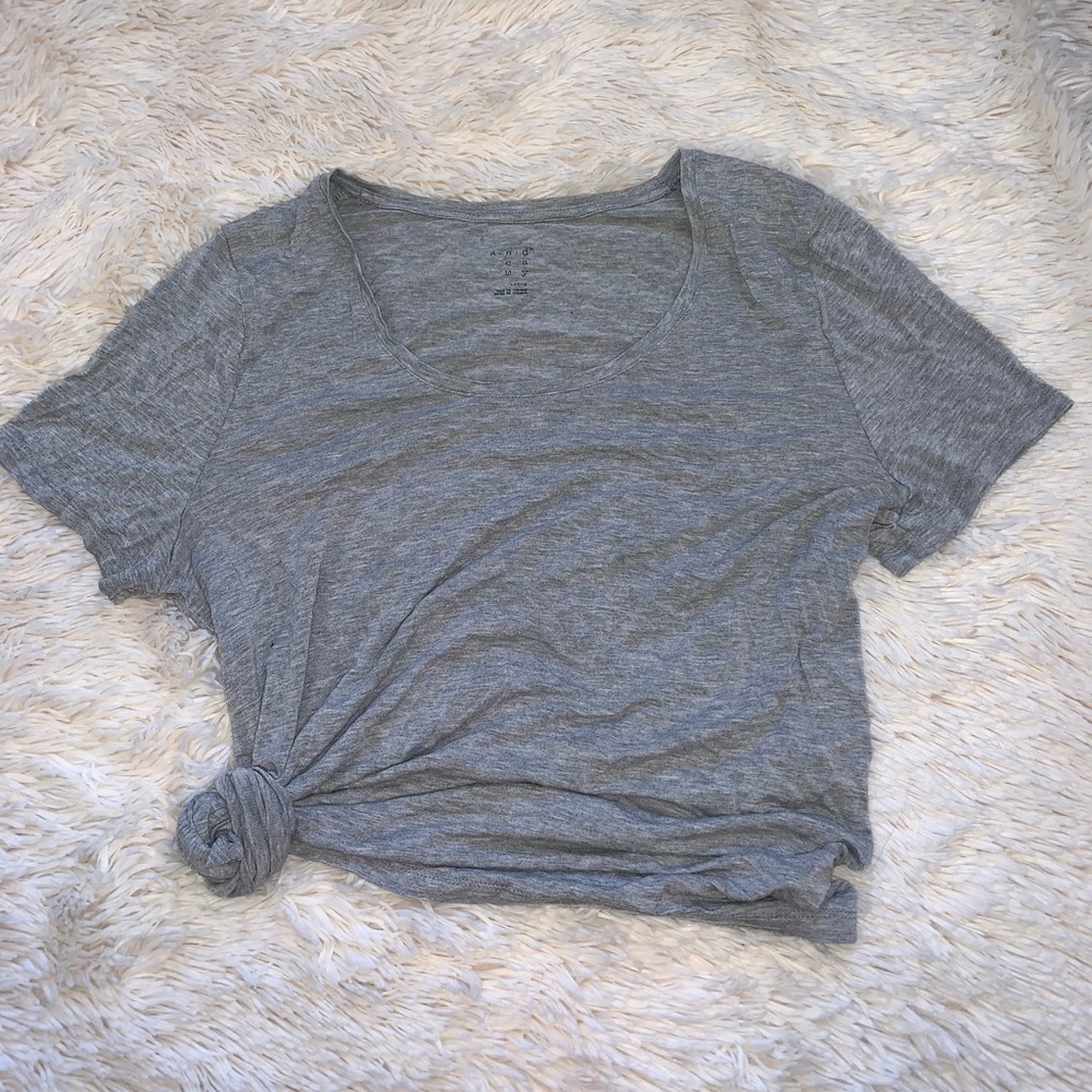 Feather Gray Scoop neck top